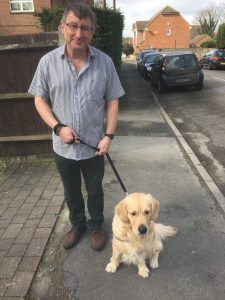 Richard walking Monty