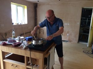 Cooking is still proving challenging, but he still managed to make some redcurrant relish on Saturday!