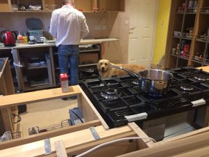He's not that bright - doesn't he realise that there are no doors and no worktop?