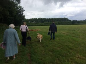 Doing a 'reverse Hilly Fields' with Alex's mum, sister and Richard.