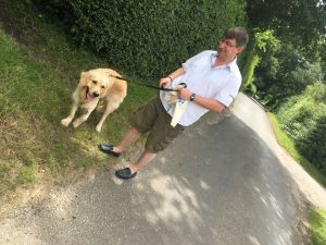 Me taking Richard for a stroll on our way to the Orpheus Centre for their open day.