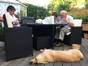 They all had dinner whilst I lay down and relaxed a bit after all that running around with my new best friend Monty!
