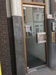 I kid you not, he actually walked about 8 miles and took a photo of this door!