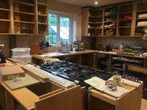 The kitchen is coming on. This week I think we will be seeing the new floor go down, which is great!