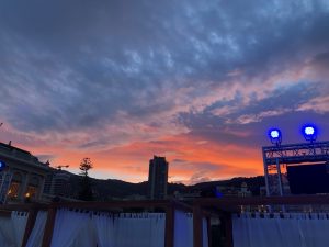 Oh, it's tough having dinner on top of the Fairmont in Monaco!