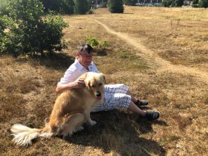 Me and Daddy Richard on the top of Hilly Fields. (I'm the handsome one almost blending into the foreground!)