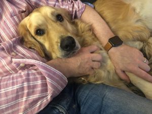 Havin' a little cuddle with him. I do try to be nice ... honestly!